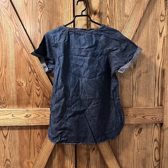 LIFE in progress chambray short sleeve top M - Picture 7 of 7